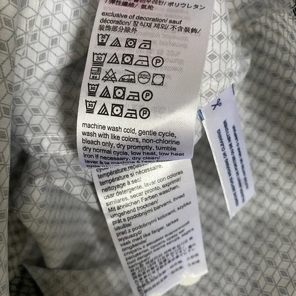 Calvin Klein Men's Dress Shirt L Button Up Geometric Long Sleeve Office Preppy - Picture 8 of 8